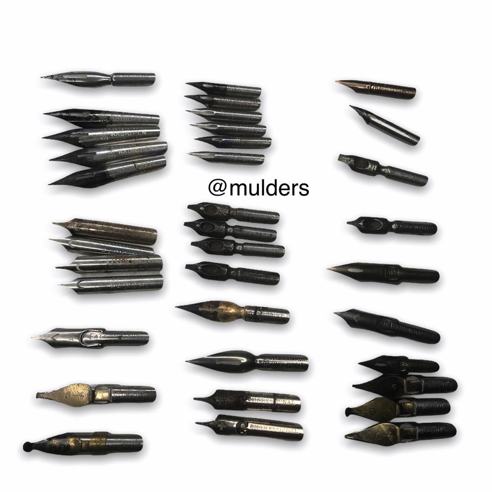 Vintage Lot of Assorted Calligraphy Dip Pen Nibs